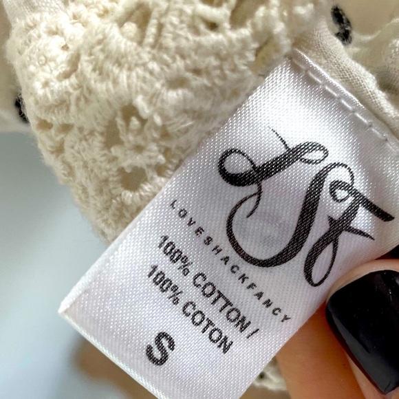 LoveShackFancy embroidered puff sleeve top - Picture 7 of 13